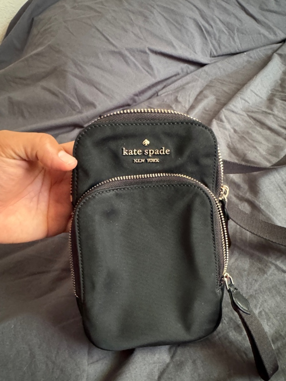 kate spade Black Crossbody Phone Bag with Gold Hardware - Picture 2 of 11